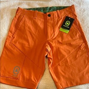 Men's Vibrant Orange Athletic Shorts